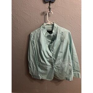 Talbots Light Mint Green Cotton Jacket  size is 16W Petite